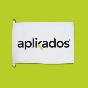 Banderas personalizadas de poliéster para exterior e interior con impresión a medida - Aplikados