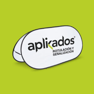Golf Banner publicitario autoportante de doble cara para eventos - Aplikados