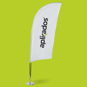 Bandera tipo vela mini para decoración de mesas en eventos - Aplikados