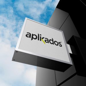 Banderola cuadrada luminosa a dos caras para comercios - Iluminación LED - Aplikados