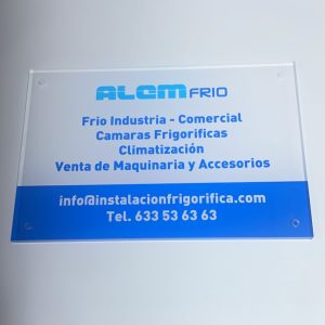 Placa Metacrilato Horario